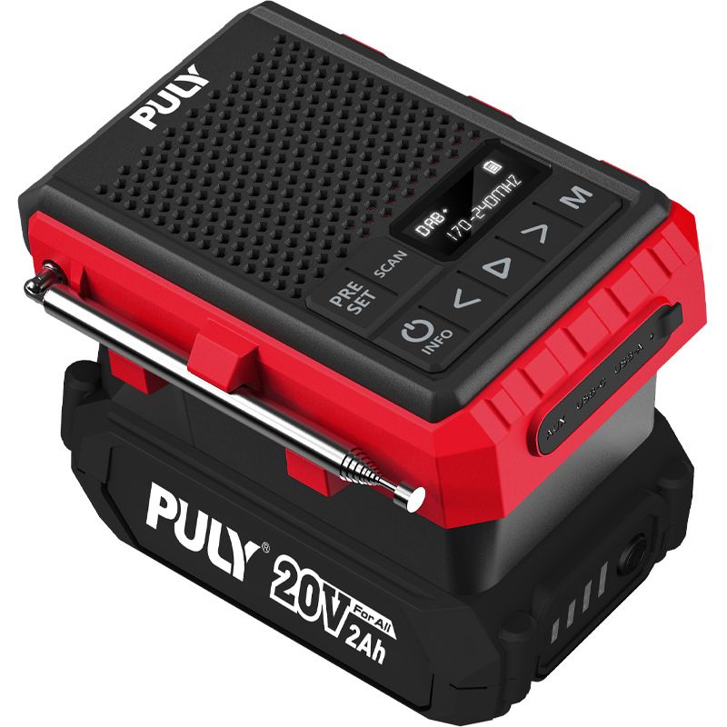 PLRL-7107 20V Stereo DAB/FM/BT/USB Charging/AUX In RADIO